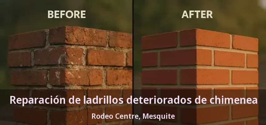 Reparación de ladrillos deteriorados de chimenea Rodeo Centre, Mesquite - TX Reparación de ladrillos deteriorados de chimenea Rodeo Centre, Mesquite - TX