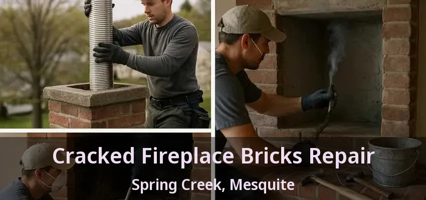 Cracked Fireplace Bricks Repair Spring Creek, Mesquite - TX