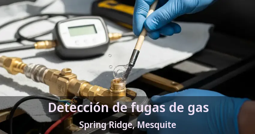 Detección de fugas de gas Spring Ridge, Mesquite - TX